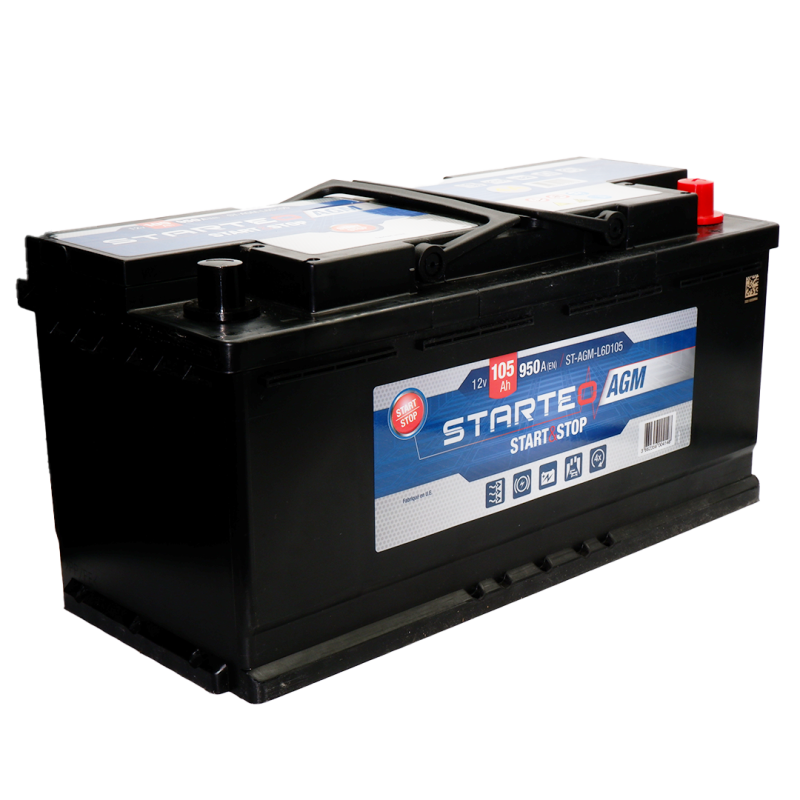 Batterie Starteo Agm Stagm L6d105 Demarrage 12v 105ah 950a 2075