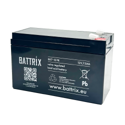 BATTERIE ETANCHE BATTRIX 12V 7AH - FLAMME RETARDANTE