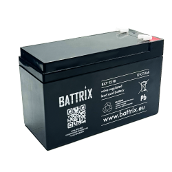 BATTERIE ETANCHE BATTRIX 12V 7AH - FLAMME RETARDANTE