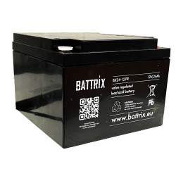 BATTERIE ETANCHE BATTRIX 12V 24AH - FLAMME RETARDANTE