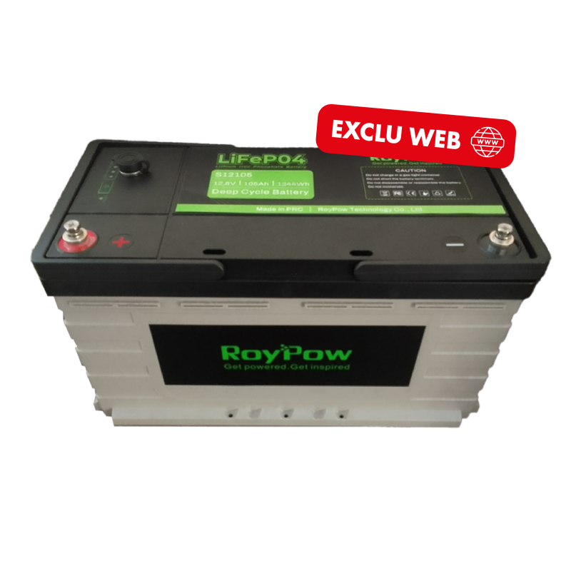 BATTERIE LITHIUM ROYPOW LIFEPO4 12.8V 105AH