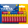 VARTA BLISTER DE 12 PILES (8+4 gratuites) ALCALINE LONGLIFE MAX POWER